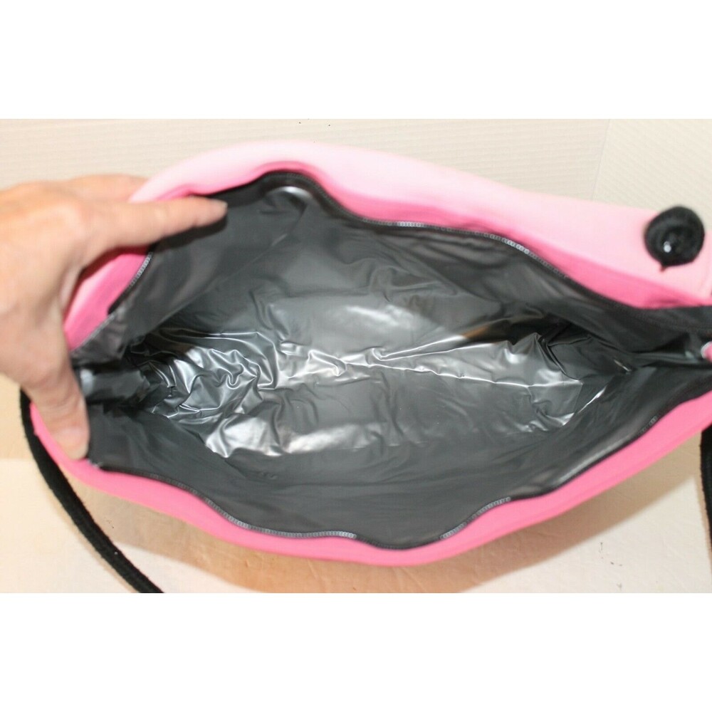 Victoria Secret Beach Tote Pink Black Insulated Shoulder Bag Large Cooler - Picture 8 of 8